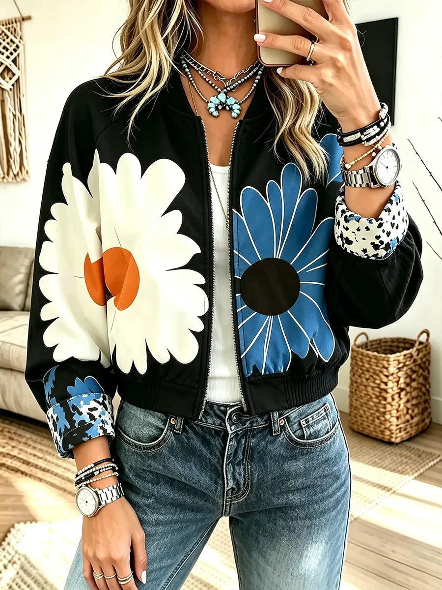Women Floral Print Jacket