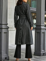 Retro Chic Art Casual Lapel Button Stylish Long Sleeve Denim Long Coat