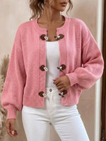 Retro Toggle‑closure Art Casual Stylish Long Sleeve Knit Cardigan Sweater