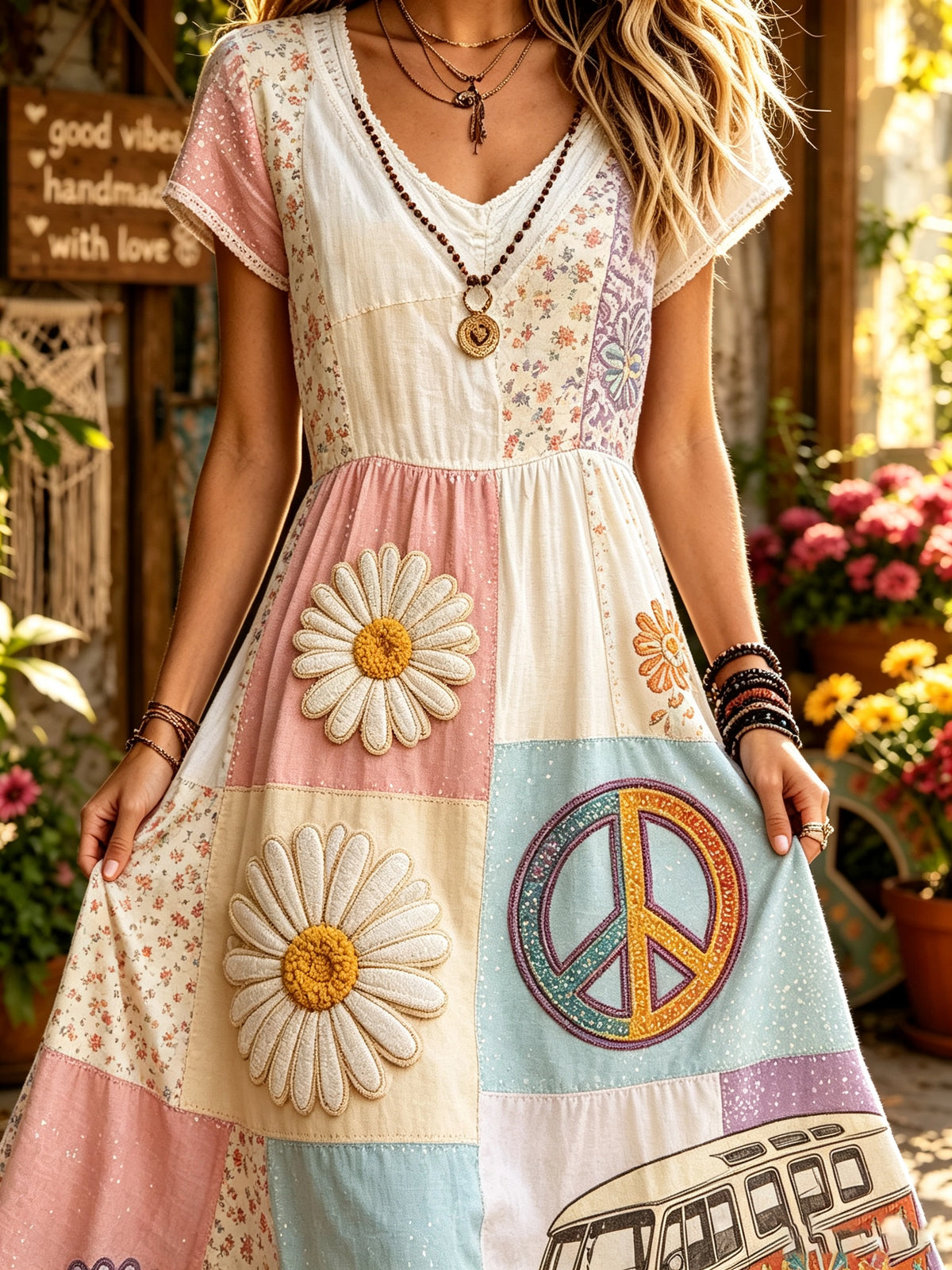 Women's Camper Peace Print Maxi Dress