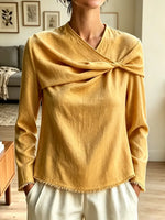 Retro Loose Twisted Art Casual Stylish Long Sleeve Cotton Linen Shirt