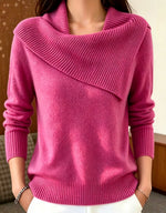 Collared Cold‑Shoulder Button Down Blouse Long Puff Sleeve V‑Neck Shirt