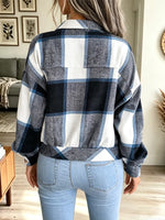 Retro Plaid Pattern Art Casual Lapel Stylish Long Sleeve Coat