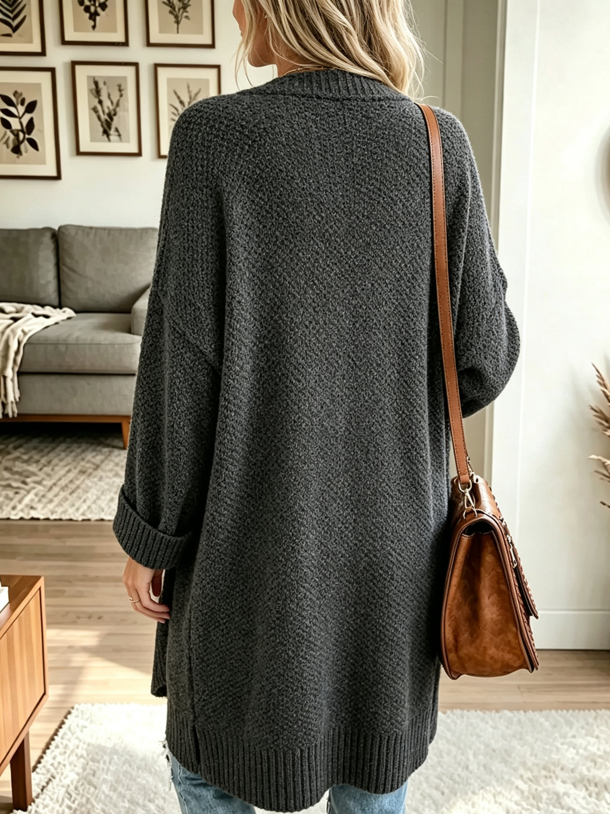 Women's Open-Front Knit Cardigan