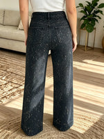 Women's Splatter Print High-Rise Straight Jeans