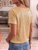 Women's Vintage Elegant Glitter Sequins Shirt