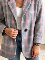 Retro Plaid Pattern Art Cozy Casual Stylish Long Sleeve Coat