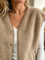 Women's Snap-Front Sherpa Fleece Vest