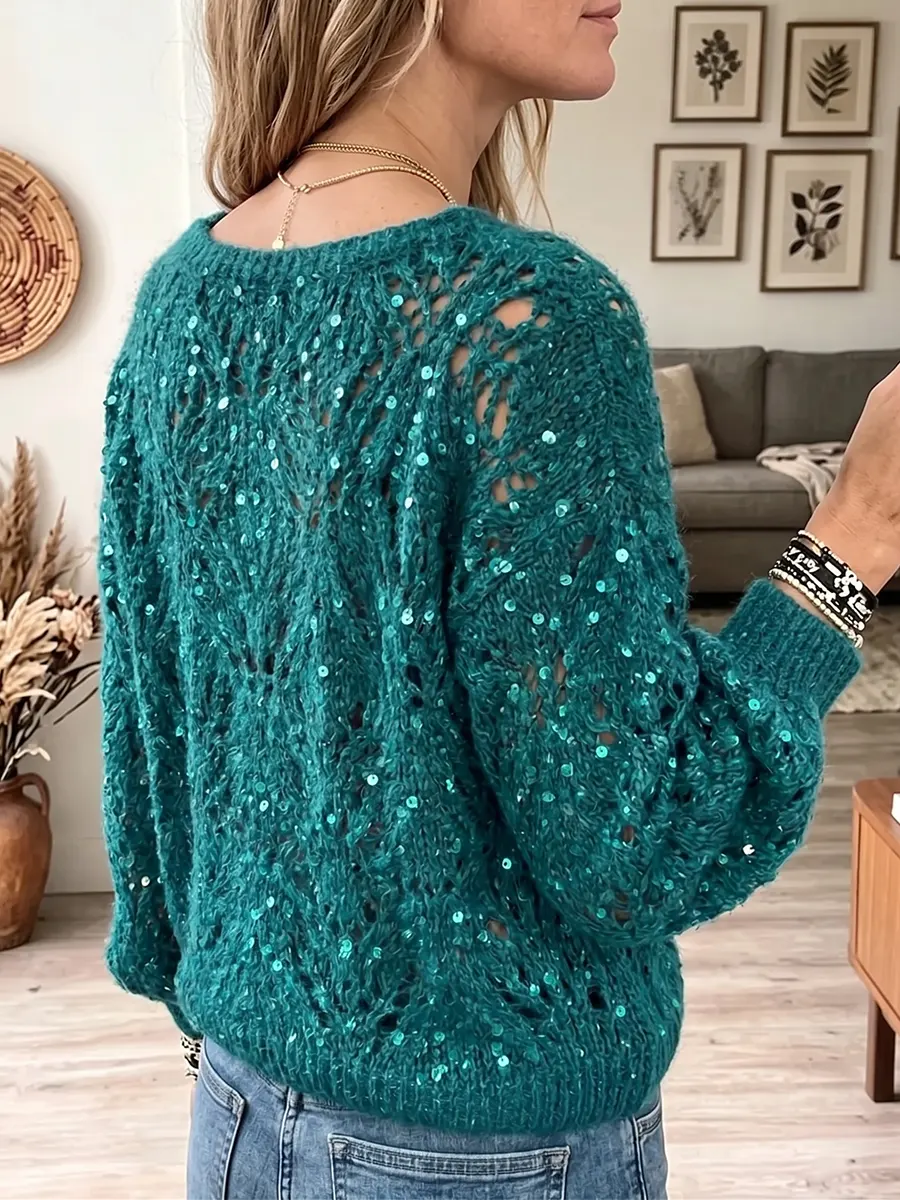 Vintage Elegant Sparkling Sweater