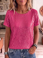 Women's Vintage Elegant Glitter Sequins Shirt