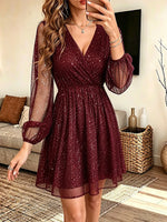 Women's Vintage Elegant Shiny Dress