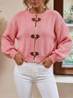 Retro Toggle‑closure Art Casual Stylish Long Sleeve Knit Cardigan Sweater
