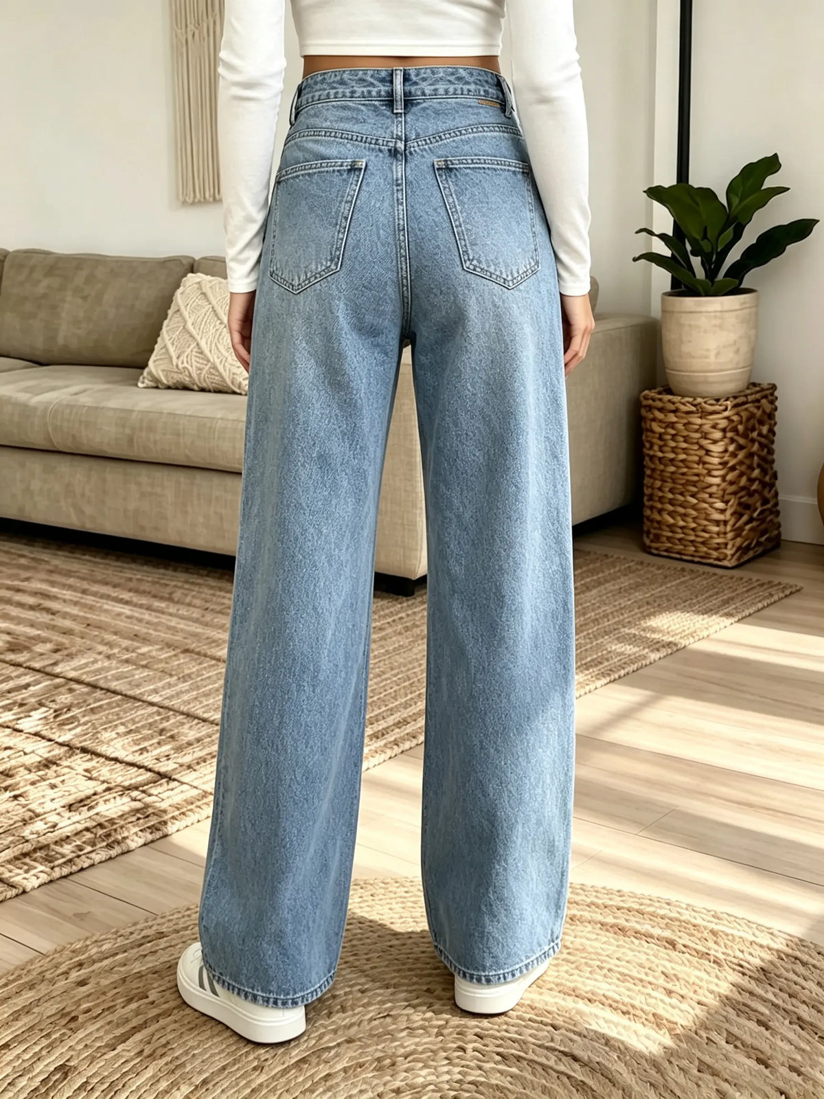 Women's High-Waisted Denim Jeans