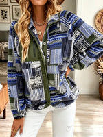 Retro Ethnic Pattern Art Casual Stylish Long Sleeve Coat