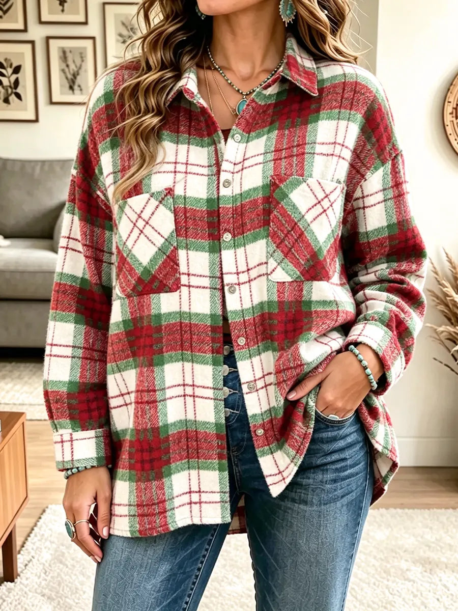 Women’s Christmas Style Shirt Coat