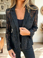 Retro Elegant Lace Hollow Art Casual Stylish Long Sleeve Coat