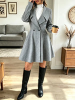 Retro Chic Warm Button Lapel Art Casual Stylish Long Sleeve Coat