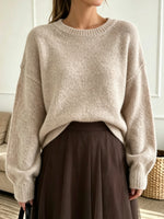 Women's Backless Leopard Bow Fuzzy Knit Sweater