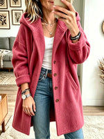 Women’s Hooded Single-breasted Mid-length Coat