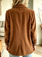 Women's Tailored Corduroy Two-Button Blazer