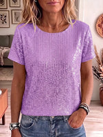 Women's Vintage Elegant Glitter Sequins Shirt
