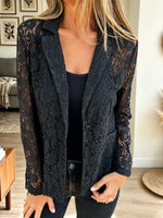 Retro Elegant Lace Hollow Art Casual Stylish Long Sleeve Coat