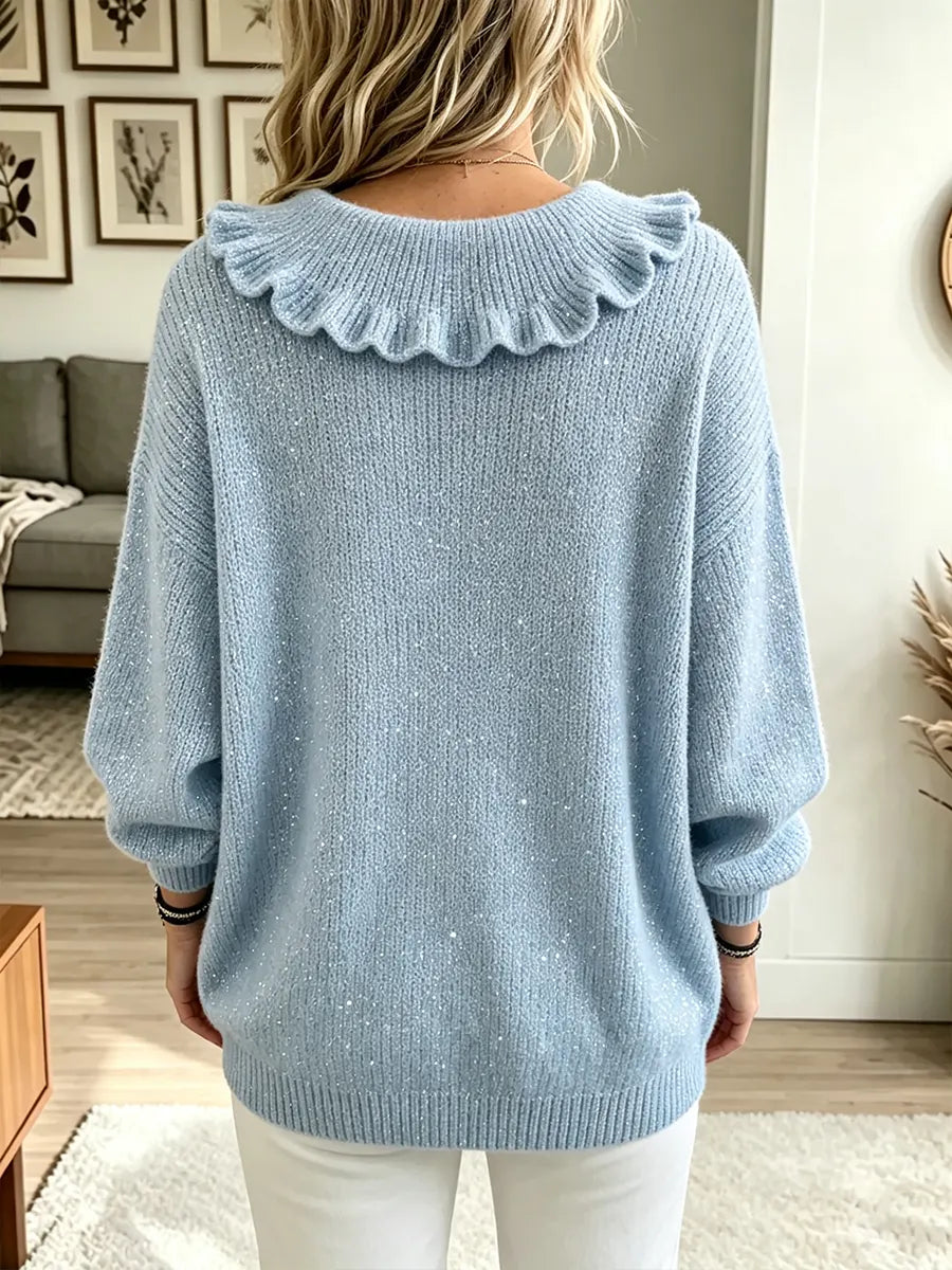 Women’s Petal Collar Knit Sweater