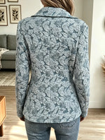 Retro Floral Pattern Art Casual Stylish Long Sleeve Blazer Coat