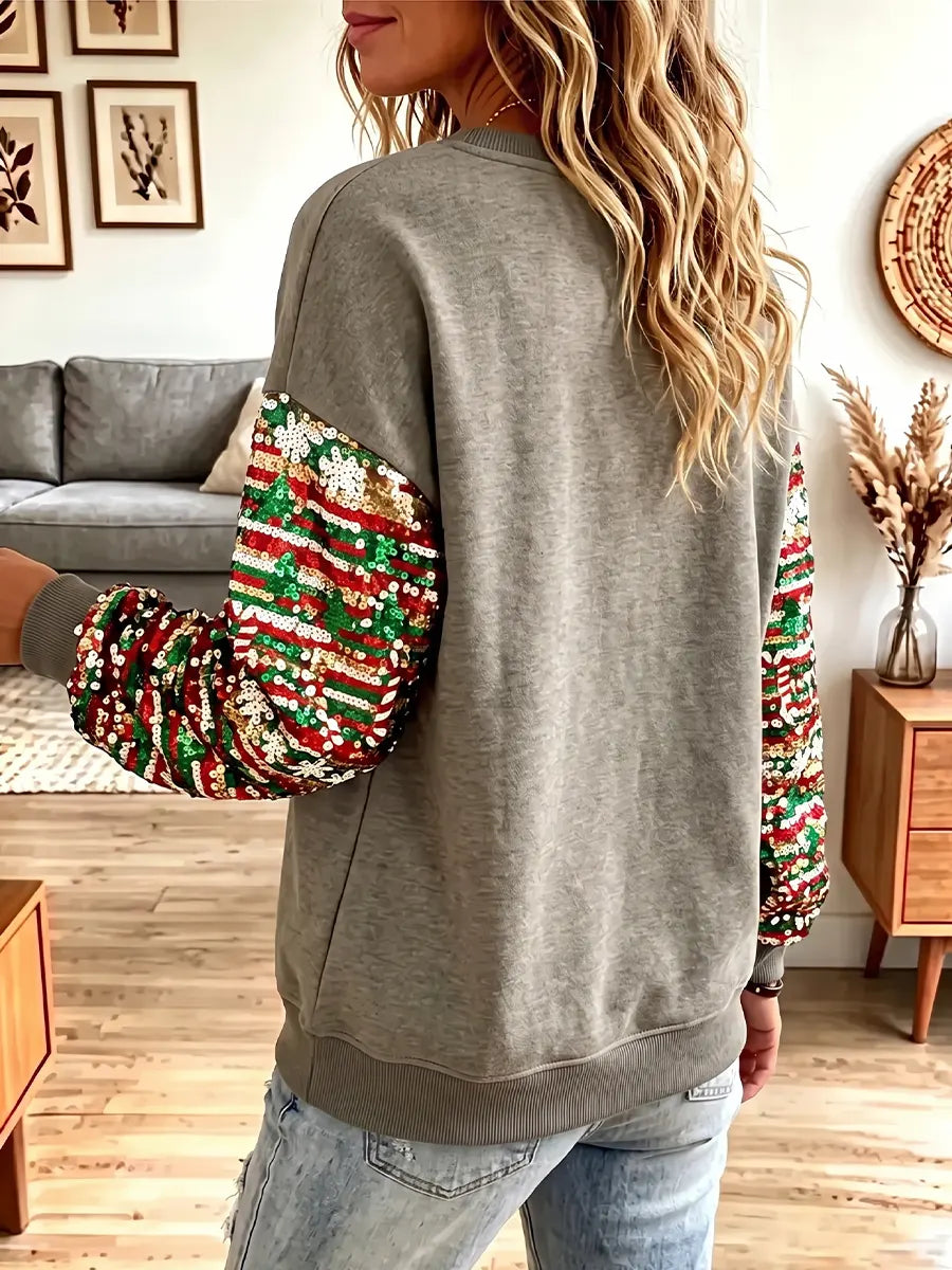 Vintage Elegant Sparkly Christmas Tree Sweatshirt