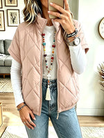 Women Stand-collar Short-sleeve Vest