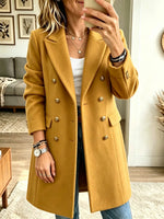 Women’s Double-breasted Mid-length Wool Coat