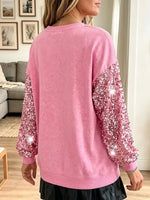 Vintage Elegant Sequin Christmas Santa Claus Sweatshirt