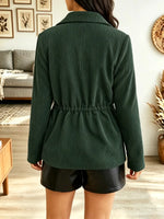 Retro Lapel Corduroy Art Casual Stylish Long Sleeve Coat