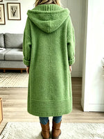 Women’s Vintage Hooded Long Knit Cardigan