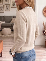 Vintage Elegant Patchwork Openwork Embroidery Sweater