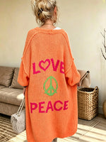 Women's Love & Peace Knit Cardigan