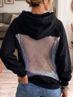 Vintage Elegant Openwork Sparkly Sweatshirt