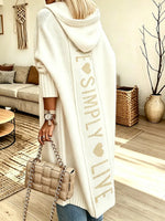 Women’s Loose Long Knitted Hoodie Cardigan