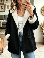 Women's Sherpa Lined Faux Suede Toggle Coat