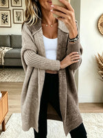 Women's Shawl Collar Open-Front Knit Cardigan