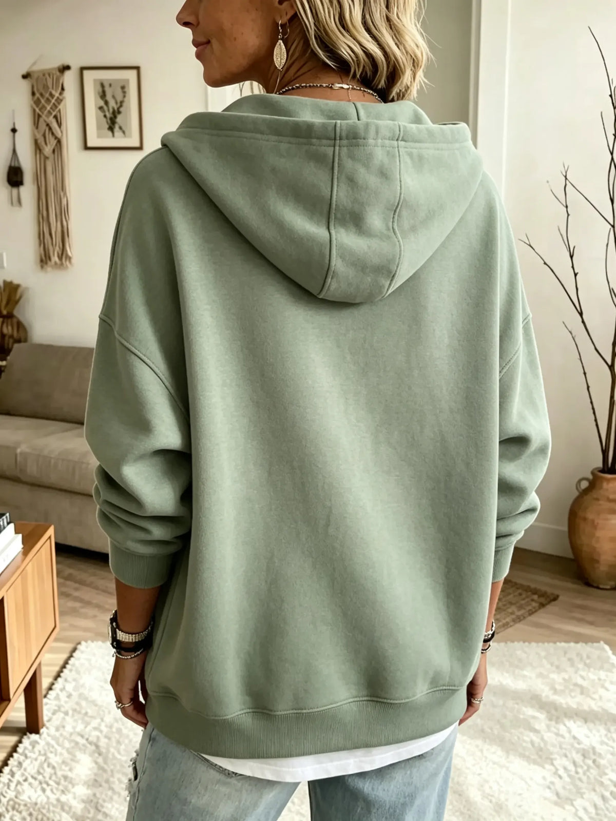 Women's Drawstring Pocket Hoodie