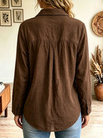 Women's Fringe Trim Button-Down Shirt