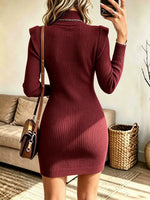 Women's Long-sleeve Bodycon Sweater Dress