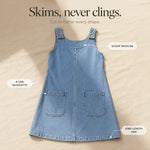 Women's Pocket Denim Overall Dress