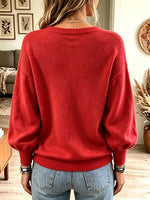 Women's V-Neck Pocket Knit Sweater