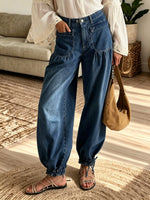 Women's High-Rise Tie-Ankle Jogger Pants