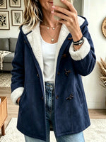 Women's Sherpa Lined Faux Suede Toggle Coat