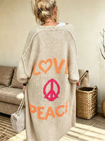 Women's Love & Peace Knit Cardigan