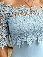 Women's Off-the-Shoulder Crochet Lace Top