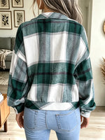 Retro Plaid Pattern Art Casual Lapel Stylish Long Sleeve Coat